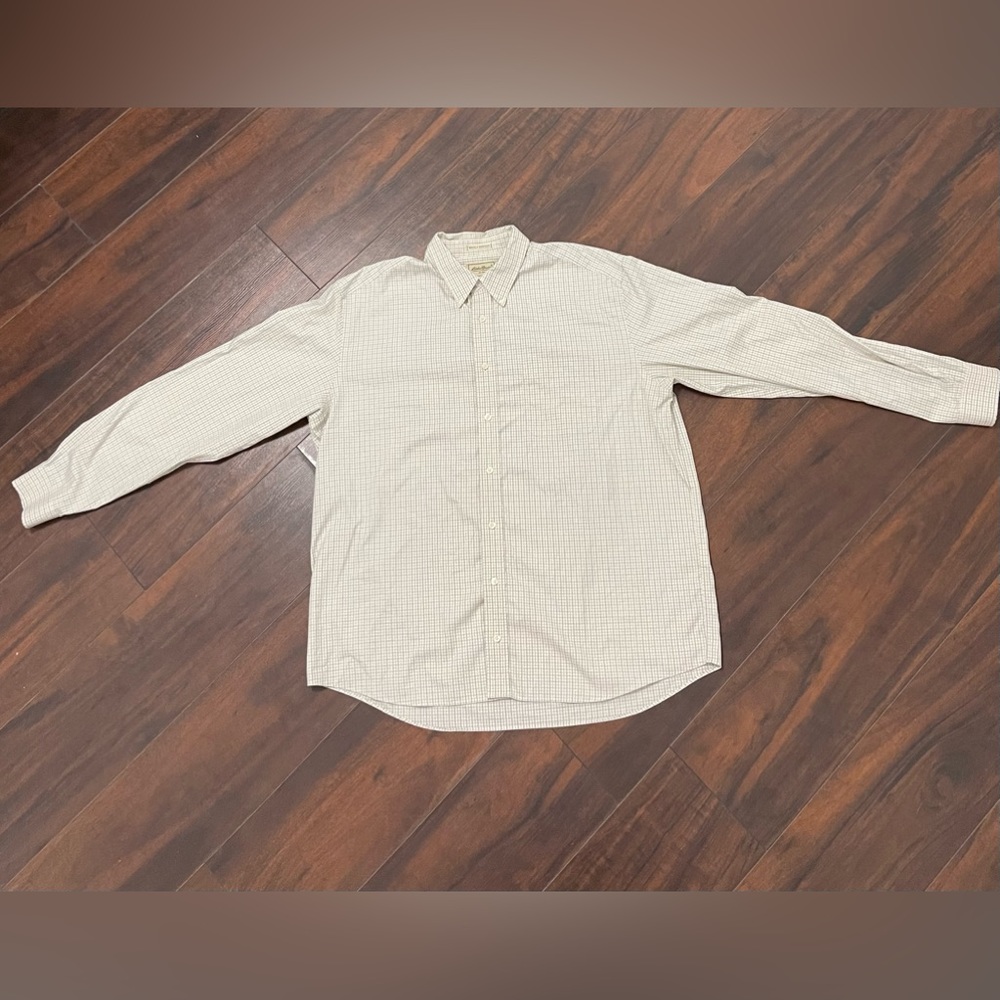 Vintage Eddie Bauer Button Up Long Sleeve Mens Shirt With Pockets Size XL
